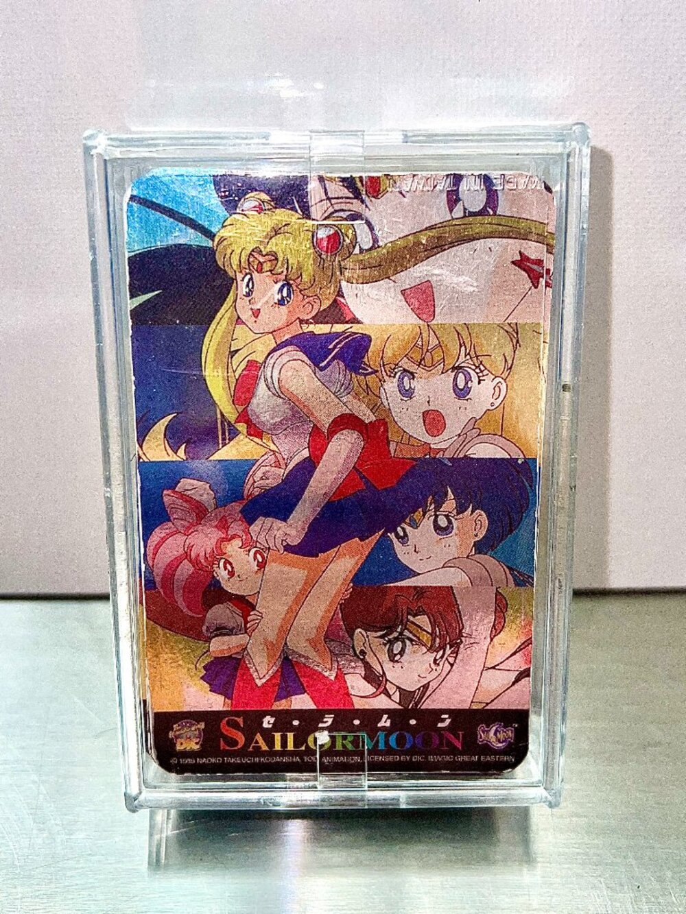 Rare Vintage Sailor Moon Playing Cards Complete 54 Card Holo Prism Deck 90s Case